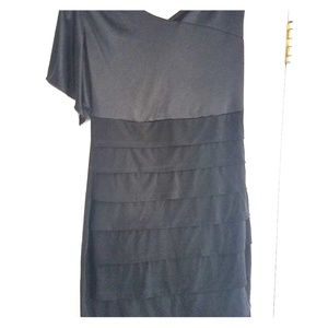 One Sleeve Black Dress